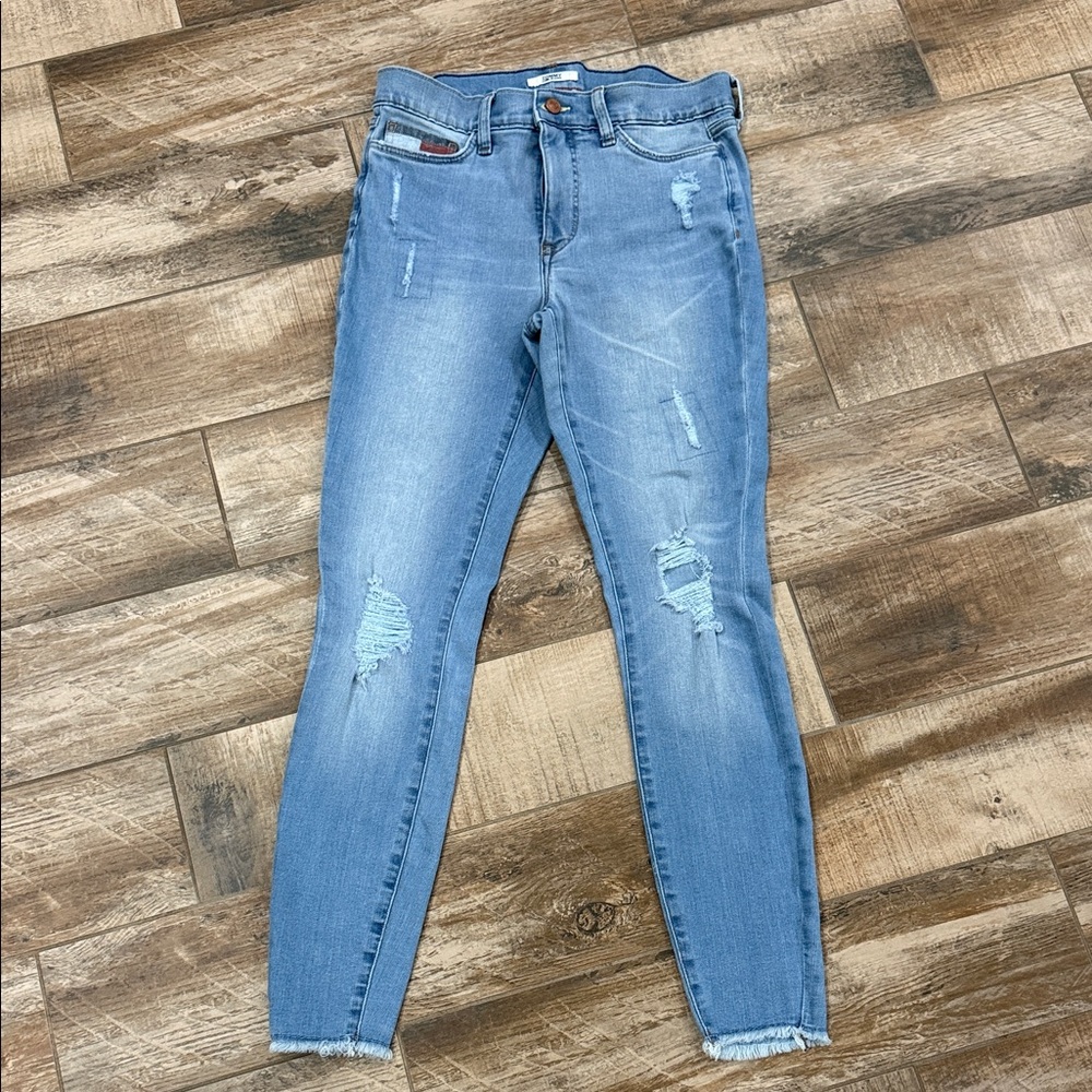 Tommy Hilfiger Light Blue Distressed Skinny Jeans